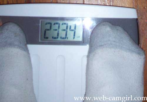 1st Week - 233.4 pounds (-3.4 lbs) 1st Week - 233.4 pounds