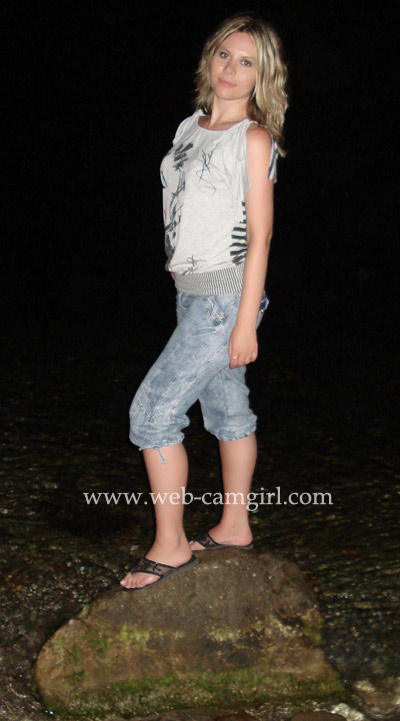 worn girl's jeans